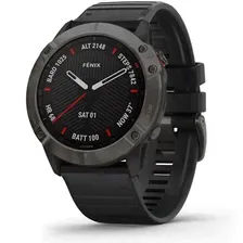 Умные часы Garmin Fenix 6X Sapphire DLC Wi-Fi NFC, серый/черный