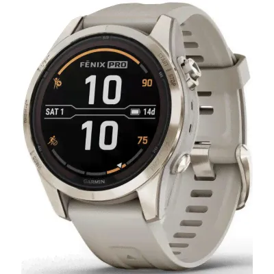 Умные часы Garmin Fenix 7S Pro Sapphire Solar, золотой