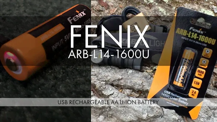 Fenix ​​ARB-L14-1600U Литий-ионный аккумулятор AA 14500, USB-аккумулятор — налобный фонарь ZebraLight